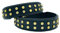 Leather Dog Collar Studded With Studs Strong Sturdy Durable Studded Dog Collar Black 2 Inch Wide Padded With Gold Brass Studs (Neck Size 19 Inch to 21 Inch)