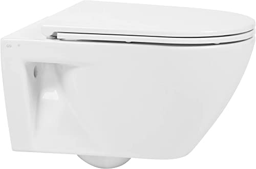 Ben Puro 2.0 Wand-WC Tornado-Spülung 36x55x34 cm Weiß Xtra Glaze - Hänge-WC mit Tiefspül - Keramik