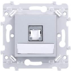 Prise RJ45 catégorie 6 STP/SFTP pour Grade 3- Essensya - Titane - WE226T - Hager