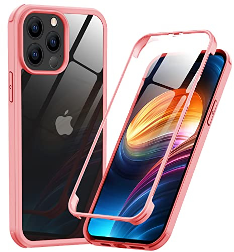 Phoneaura für iPhone 12 Pro Max 360 Grad Schutzhülle mit Folie und 12 Pro Max Schutzglas (Vorne+Hinten)