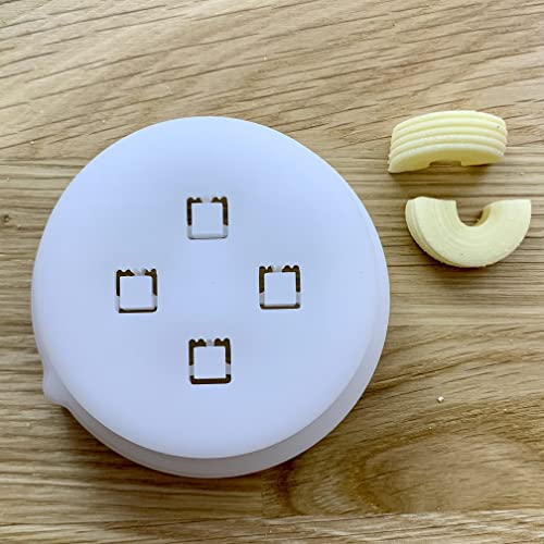 BNN - Avance/Serie 7000 - Makkaroni/Gomiti – Pasta Disc kompatibel mit Philips Pasta Maker Avance/Serie 7000 (Macaroni Square Rigate Curve - 8mm)