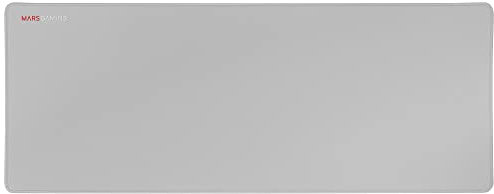 Mars Gaming MMPXLS Argento, Mousepad XL, Doppio Strato di Nanofabbrica e Gomma Naturale, 800x300x4mm
