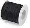 Cheriswelry Cordon en nylon tressé noir pour enfilage de perles, 0,8 mm, 100 m