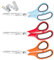 Magnificent Scissors with Soft Tape Measure [Pack 4] 3 Pcs 8 Multi-Purpose Heavy Duty Scissors TPR Soft Grip Handles for School Office Supplies Art Craft Fabric Home & Kitchen