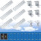 Warmfay Photovoltaik Halterung Befestigungssystem, Dachhalterungen Solarmodule Aluprofil 300MM Montageset für 2X Modul 30-35MM Dicke, Solarpanel Halterung für Flachdach Blechdach Trapezblech