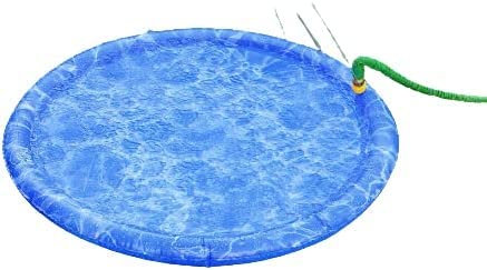 Pet Cooling Sprinkler Mat - Help Keep Your Pets Children Cool This Summer - Garden Outdoor Portable - Non-slip - Toys Spray Paddling Pool - Dog Mats Foldable - Attach Hose Watch The Water Spray Out