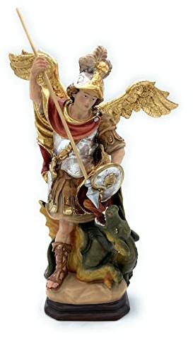Statue St. George aus Holz von Gröden - 22 cm
