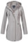 Eight 2 Nine Damen Softshelljacke LETN-041 wasserabweisender Kurzmantel mit Kapuze Light Grey L