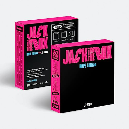 BTS J-HOPE JACK IN THE BOX 1st Album HOPE Edition CD+Poster on pack+Photobook+Lyric book+Paper+Sticker+Photocard+Tracking Sealed