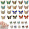 3D Butterfly Nail Charms, 20 Pcs Shiny Butterfly Nail Rhinestones Gems Gold Nail Art Charms Luxury Crystal Nail Jewelry for Nail Art Decoration DIY Crafts (Multi-colored)