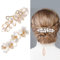 cobee Lot de 2 barrettes à cheveux en forme de fleur avec strass et perles - Épingles à cheveux vintage de mariage avec pince à ressort - Accessoires de coiffure pour femme - Demoiselle d'honneur