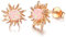 Opal Hhrringe 925 Sterling Silber Sonne Ohrstecker Hypoallergene Sonne Ohrringe für oder Frauen & Mädchen Ohrringe Sonne