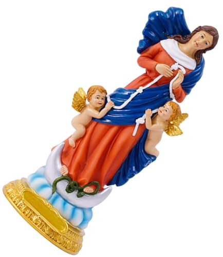 DEARMAMY Unsere Dame Von Guadalupe Jungfrau Maria Harzstatue Skulptur Die Gesegnete Mutter Madonna Figur Als Heimdekoration Religiöse