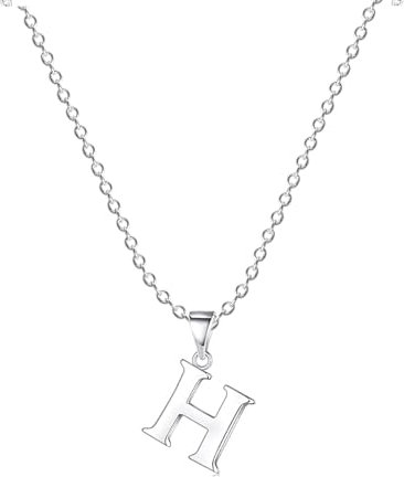 Damen Halskette mit Buchstaben Anhänger H Silber Initialien Kette Edelstahl Buchstabenketten Personalisiere Silber Y Kette für Frauen Mädche