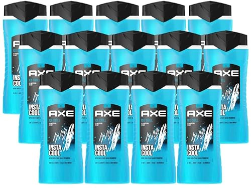 AXE Gel douche et shampoing 3 en 1 Ice Chill XL 14 x 400 ml Gel douche pour homme