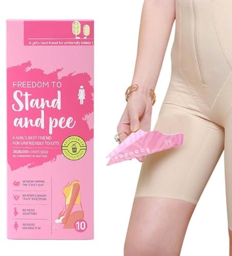 10 Women Pee Funnel - Waterproof Paper Vertical Pee Funnel, Portable Urination Device | Female Urinal Paper Funnel Urine Cups, Camping Toilet Gadgets for Women, Girls, Pregnant Individuals