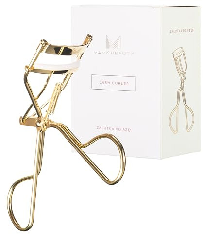 MANY BEAUTY Wimpernzange, Wimpern Curler - Eyelash Curler mit Silikon Pad - Präzise Schmale Form - Lash Curler aus Rostfreiem Stahl für alle Augenformen