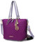 MKF Collection Große Tragetasche für Damen, Nylon-Umhängetasche, verwandelt sich in Rucksack, Reisetasche von Mia K, Janois Solid Purple-Violet