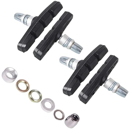 V-Brake Bremsbeläge,2 Paar Fahrrad Bremsbeläge mit Bolzen,Fahrrad Bremsbacken,Bremsklötze für V-Brake Bremsbacken, Bremsen Fahrradbremsen für MTB, Klötze Bremsschuhe