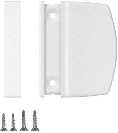 AwmnSrman Maniglia per porta del balcone, esterna, bianca, per porta del balcone, per esterni, in plastica, versatile, per porta del balcone, della terrazza, con viti incluse