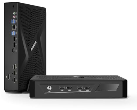 ESIMOER Mini Gaming PC, Mini PC Win 11 Core i5-13500H RTX 3050 6GB GDDR6, 16GB DDR4 RAM 512GB NVME SSD, 8K Quad Display Mini Desktop PC, WiFi6, BT5.2, 8 USB, Gigabit Ethernet