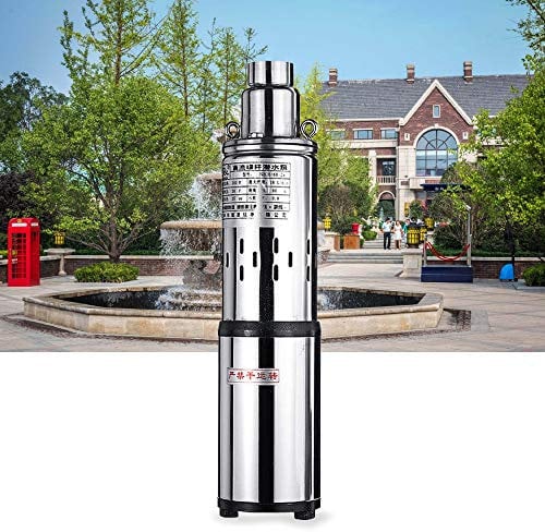 Tiefbrunnenpumpe, Edelstahl-Wasserpumpe,Tauch-Hochdruck-Wasser-Brunnen-Pumpe,1.2m³/h Durchflussmenge,Landwirtschaft gardena pumpe für brunnen (DC12V)