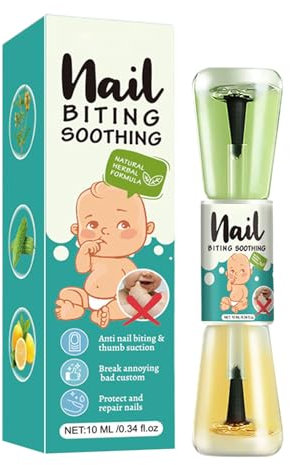 Thumb Sucking Stop Nagellack, 10 ml, bissfreier Nagellack, flüssiger Nagellack mit Amergeschmack, langanhaltendes Nagelpflegewerkzeug für Jugendliche, Neugeborene,
