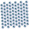 STOBOK 200Pcs Blue Evil Eye Flat Back Resin Beads for DIY Jewelry Making Crafting & Scrapbooking Evil Eye Embellishments and Connectors