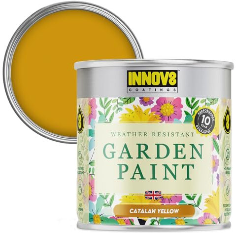 INNOV8 COATINGS Garden Paint - 750 ml - Satin Finish (Catalan Yellow)