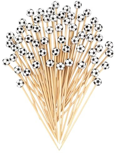 BommFu Football Food Picks, Food Picks für Vorspeisen - Baseball -Fußball -Cocktail -Picks für Getränke - 100 Stück Food Sandwich Spieß, Urlaubsgeburtstagsfeierdekorationen für Snacks
