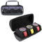 Juntan 3 Slots Uhrenbox Hard Watch Travel Case, Portable PU Leder Zipper Uhrenrolle Storage Organizer Box für Männer Frauen mit Weichen komprimierbaren Schaumstoff Kissen Schwarz