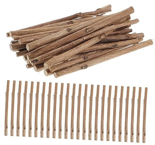 Angoily 100 Stück Teebaumstäbchen Baumstämme Zum Basteln Stämme Zur Dekoration Verstellbare Dübelstange Mini Bastelstäbchen Hartholzstab Bastelzweige Mini Gespaltene Bastelzweige