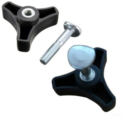 2 Pack Lawn Mower Triangle Handle Knob with Nut and Bolt for Mountfield Machines