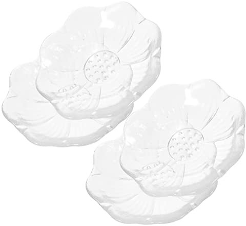 Alipis Soucoupes en Verre Transparent pour Tasses à Thé Lot de 4 Résistantes Chaleur Accessoires de Thé Élégants pour Décoration de Table pour Maison et Restaurant