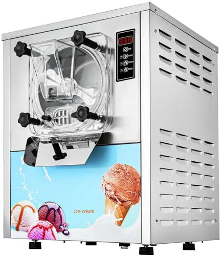 kommerzielle Eismaschine Eiscrememaschine 16-20 L/H Eiscreme, 1400 W Harteiscreme-Maschine mit intelligentem LCD-Display & verschiedenen Geschmacksrichtungen, für Snackbar, Restaurant Supermarkt