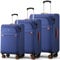 ABISTAB Stoff Koffer Set 3-teilig - Weichschalen Koffer Trolley - Reisekoffer mit 4 Rollen & Zahlenschloss - Handgepäck & große Koffer