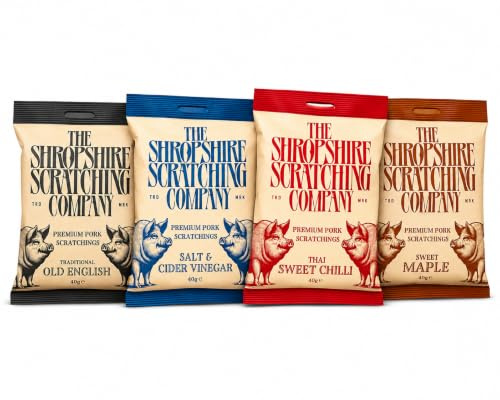 Shropshire Scratchings Multi-Pack Variety Pork Snacks from GREAT BRITISH TRADING