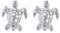 (Gesundheit und Langlebigkeit) 925 Sterling Silber Hypoallergen Niedlichen Tier Ohrringe Schildkröte Ohrstecker Damen Frauen