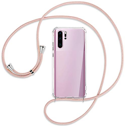mtb more energy Handykette kompatibel mit Huawei P30 Pro, P30 Pro New Edition (6.47'') - roségold - Smartphone Hülle zum Umhängen - Anti Shock Full TPU Case
