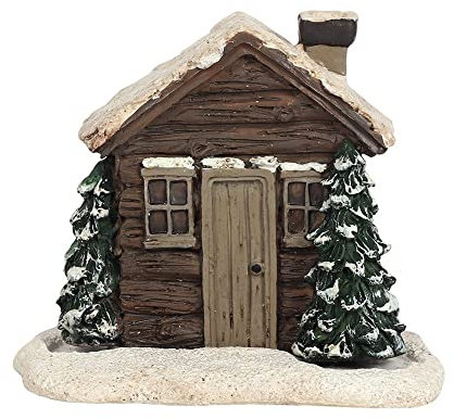 Log Cabin Incense Cone Burner 2 Free Cones Beautiful Festive House Christmas Gift