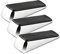 XFORT : lot de 3 cales de porte en chrome poli, bloque-porte, antidérapante en caoutchouc solide avec surface anti-rayures, pour tout type de porte intérieure.