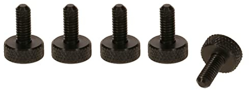 PrecisionGeek® M6 Knurled Thumb Screws Aluminium – Hand Tightening Screws for Acrylic, Metal & Wood, 3D Printing, Electronics & DIY (BLACK - 10mm – Pack of 5)