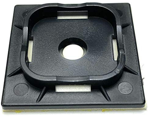 Schwarze Kabelbinder-Basis, selbstklebend, 4-Wege-Befestigung, schnell aufgeräumte Kabel (50, 40 x 40 mm)