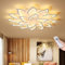 Blume Kreative Deckenlampe LED Deckenleuchte Innen Decken Beleuchtung Für Schlafzimmer Wohnzimmer Mit Fernbedienung Küche Esszimmer Weiß Acryl Lampenschirm Dekorative Dimmable Lampe,18 heads