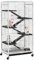 Yaheetech Grande Cage Rongeur Cage Hamster Cages pour Cochon d'Inde/Furets/écureuils/Chinchilla/Rat Domestique/Gerbille - 6 Niveaux 64 x 44 x 131 cm Blanc