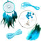 Handgefertigt Dreamcatcher,Spitze Traumfänger,Handgefertigt Spitze Traumfänger,Makramee Wandbehang Ornament,Boho Traumfänger, für Car Hochzeit Home Schlafzimmer Wohnzimmer Dekoration (Blau)