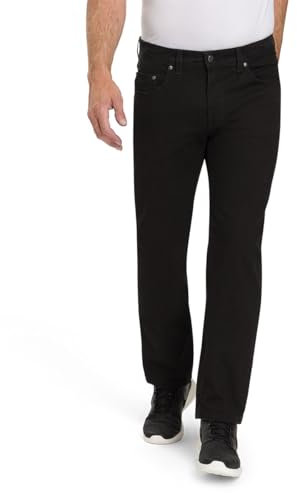 PIONEER AUTHENTIC JEANS Herren Freizeithose Rando | Männer Stoffhose | Regular Fit | Raw/Unwashed Washed | Black raw 6477 9810 | 50W - 32L