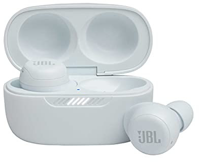 JBL Live Free NC+ - True In-Ear Noise Cancelling Bluetooth Kopfhörer mit Active Noise Cancelling, Mikrofon, Bis zu 21H Akku, Kabelloses Laden (Weiß), Klein