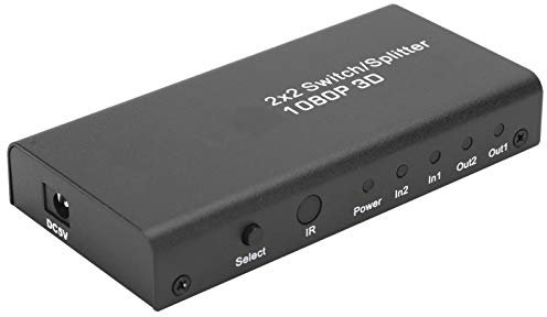 Goshyda HDMI Splitter, 1080P Computerspielgerät Zur Anzeige der Bildausgabe, Unterstützung des Dreidimensionalen Videoformats(EU)
