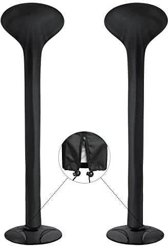Electric Patio Heater Cover Waterproof 2 Pack, Outdoor Heater Cover 500D | Full Covered Weather Resistant Zipper and Adjustable Drawstring Windproof 180X65CM